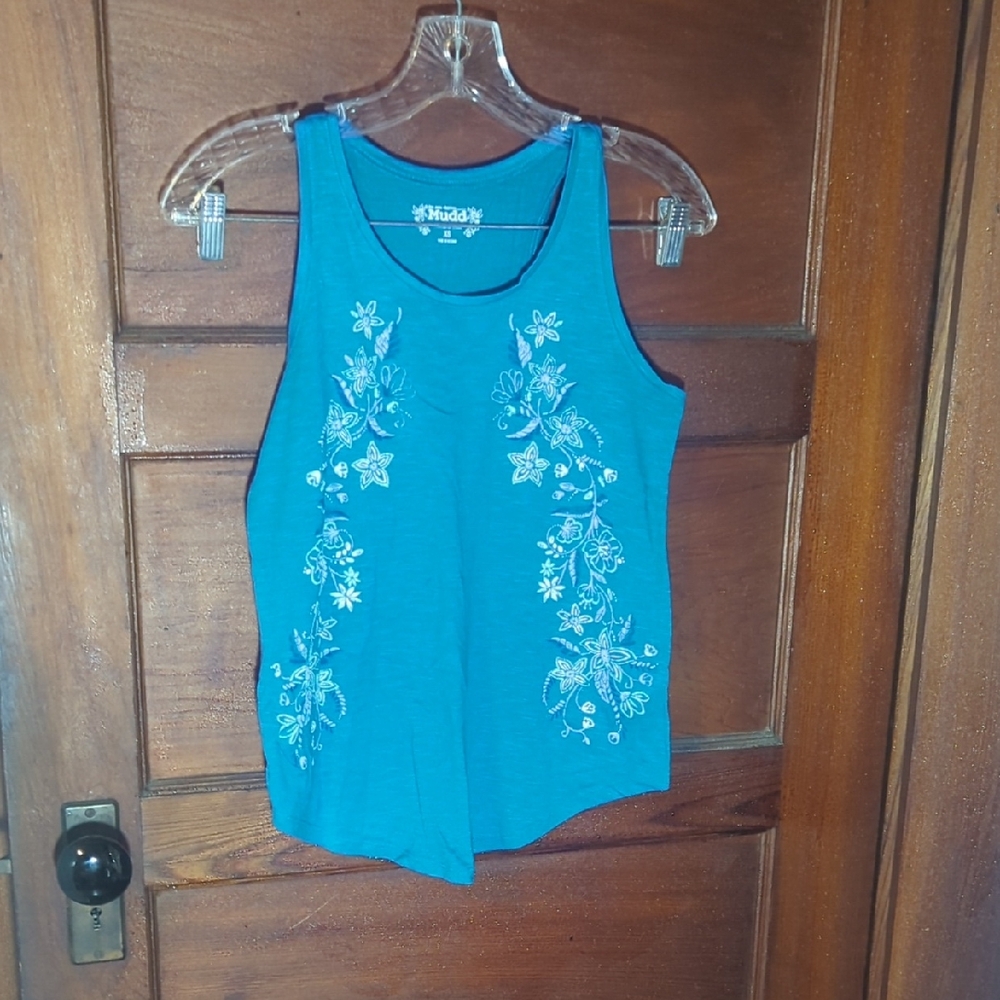 Mudd Blue Floral Tank Top